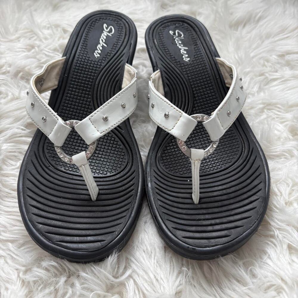 Y2k platform flipflops with rhinestone
